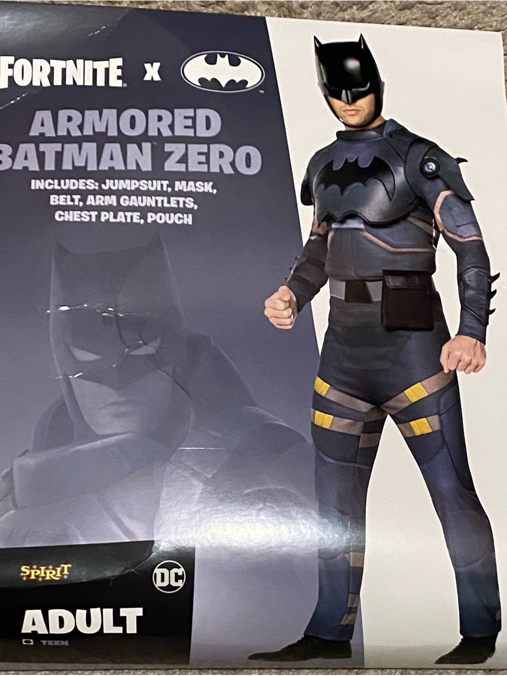 Fortnite x Armored Batman Zero Teen Costume - Black & Gray
